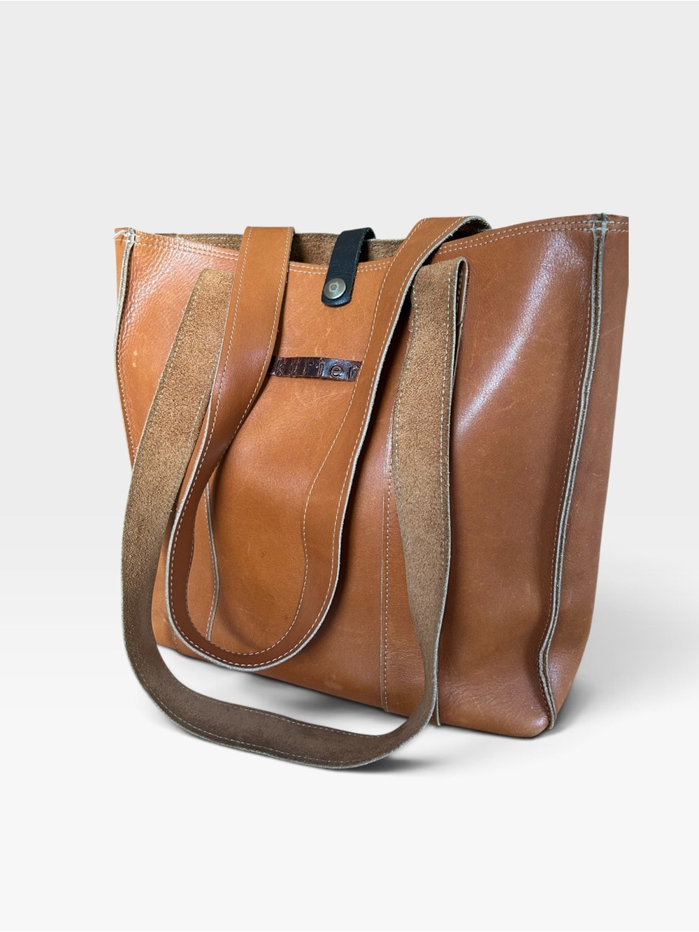 Kurier Portland Classic Brown Leather Tote Bag - Timeless Everyday Carry